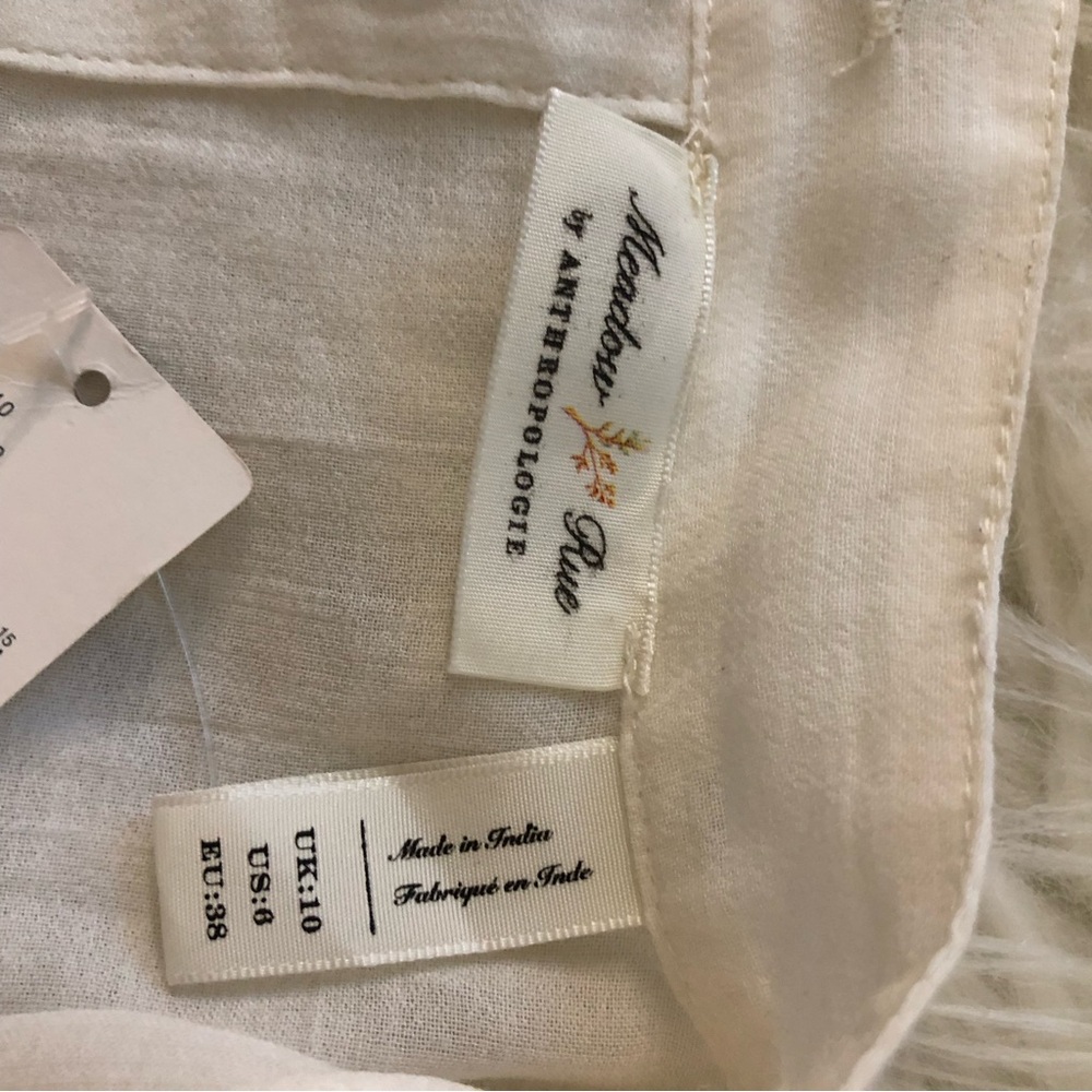 NWT Anthropologie Meadow Rue Daphne Embroidered Blouse - Picture 12 of 12
